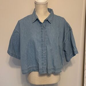 Casual Denim Button-Up Shirt